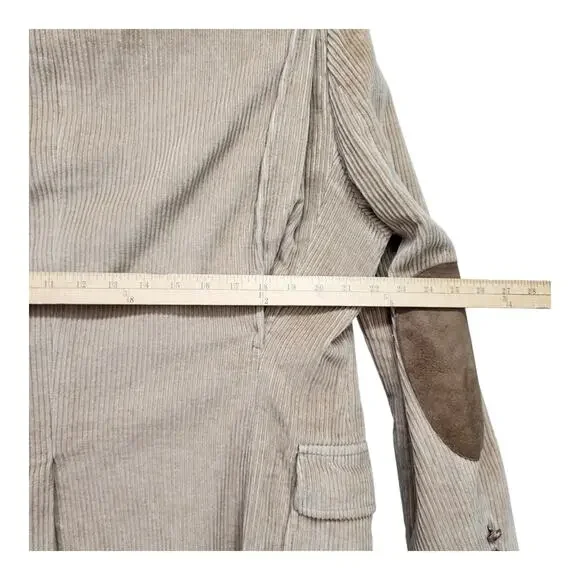 Vintage Collage Hall Blazer Mens 39R Brown Corduroy Sport Jacket Elbow Patches - Picture 13 of 16